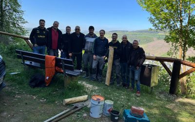 Sitzgelegenheit am Layer Bergwerg wieder sicher nutzbar